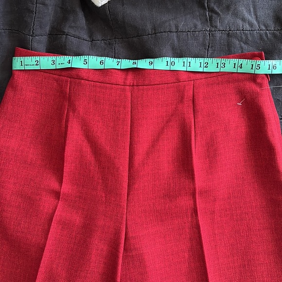 Vintage Red Pleated Slacks - Picture 7 of 8